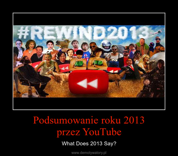 Podsumowanie roku 2013przez YouTube – What Does 2013 Say? 