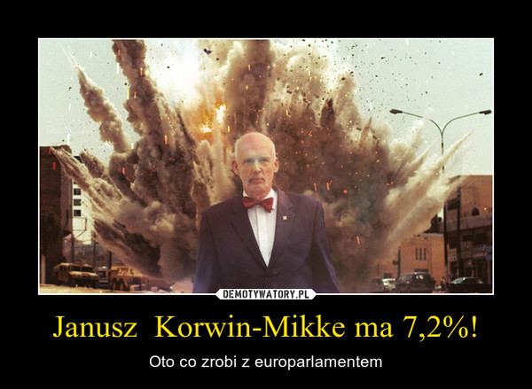 Janusz  Korwin-Mikke ma 7,2%!