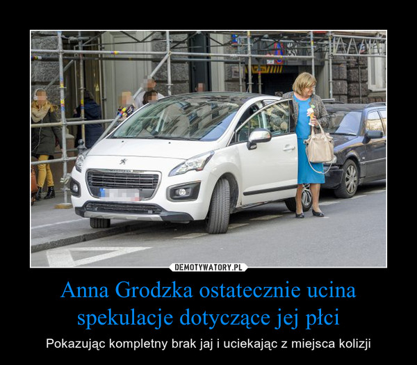 Anna Grodzka ostatecznie ucina spekulacje dotyczące jej płci – Pokazując kompletny brak jaj i uciekając z miejsca kolizji 