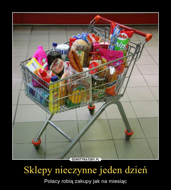 Sklepy nieczynne jeden dzień – Polacy robią zakupy jak na miesiąc 