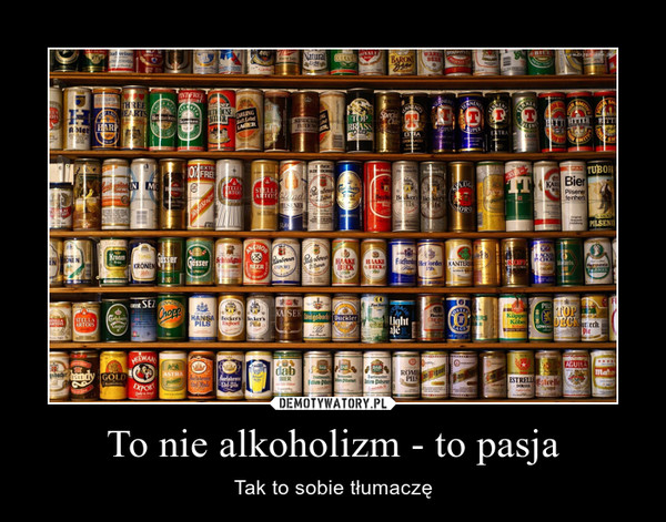 To nie alkoholizm - to pasja – Tak to sobie tłumaczę 