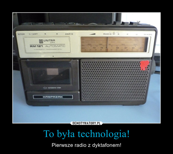 To była technologia! – Pierwsze radio z dyktafonem! 