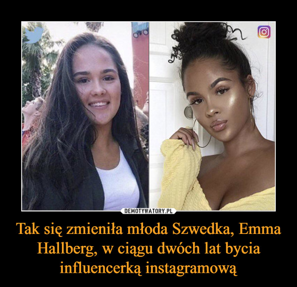 Tak się zmieniła młoda Szwedka, Emma Hallberg, w ciągu dwóch lat bycia influencerką instagramową –  