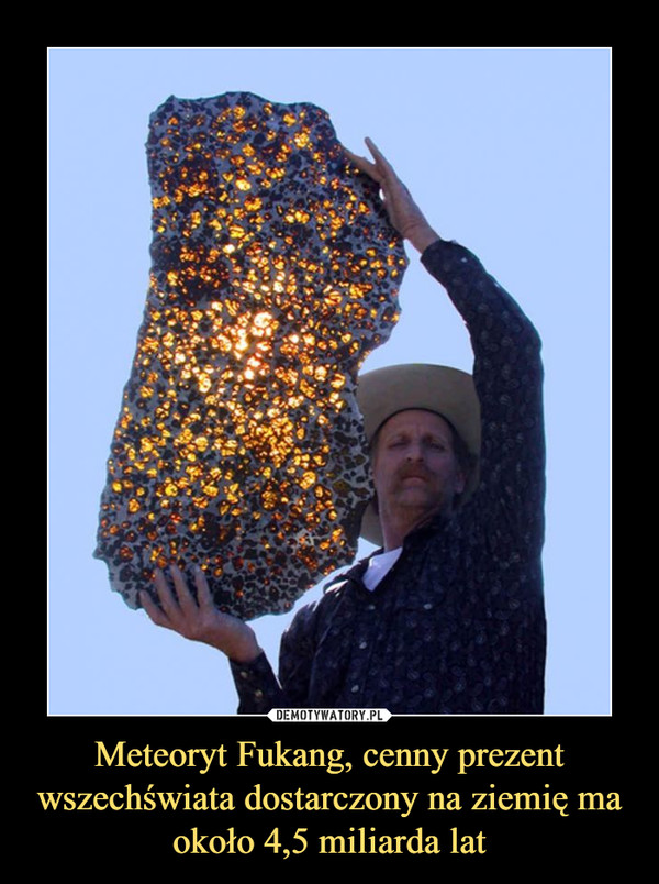 Meteoryt Fukang, cenny prezent wszechświata dostarczony na ziemię ma około 4,5 miliarda lat –  