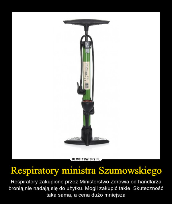 Respiratory ministra Szumowskiego