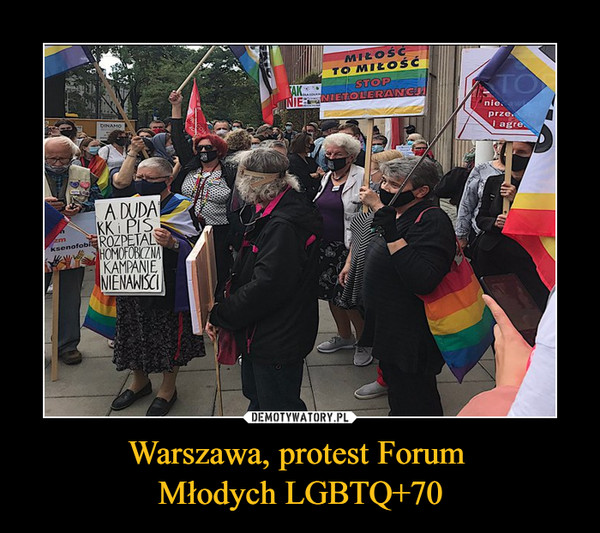 Warszawa, protest Forum 
Młodych LGBTQ+70