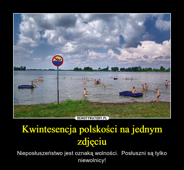 Kwintesencja polskości na jednym zdjęciu – Nieposłuszeństwo jest oznaką wolności.  Posłuszni są tylko niewolnicy! 