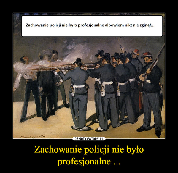 Zachowanie policji nie było profesjonalne ... –  