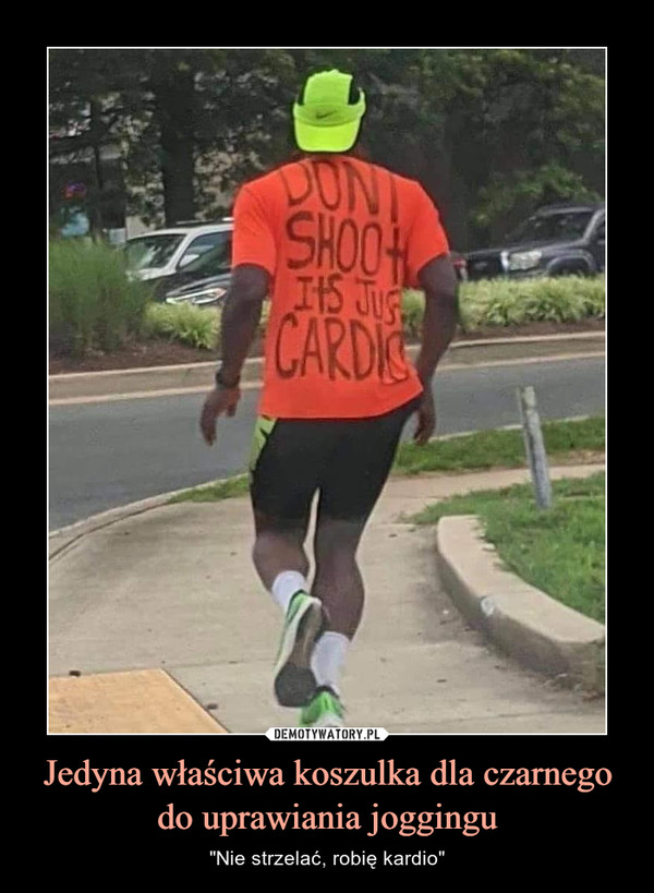 Jedyna właściwa koszulka dla czarnego do uprawiania joggingu