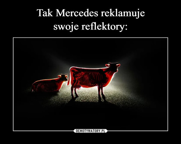 Tak Mercedes reklamuje
swoje reflektory: