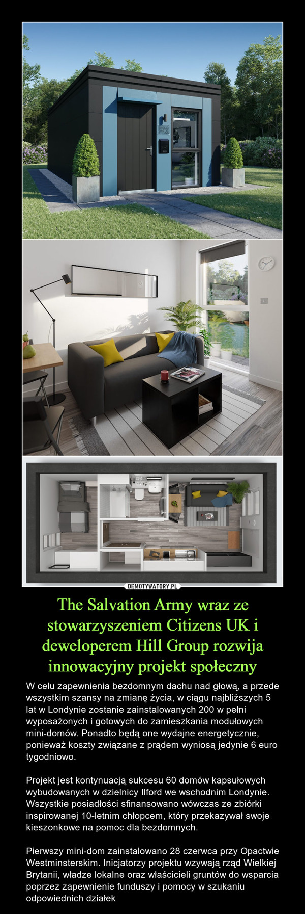 The Salvation Army wraz ze stowarzyszeniem Citizens UK i deweloperem Hill Group rozwija innowacyjny projekt społeczny