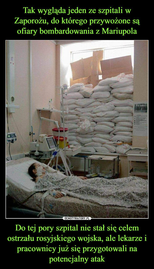 Tak wygląda jeden ze szpitali w Zaporożu, do którego przywożone są ofiary bombardowania z Mariupola Do tej pory szpital nie stał się celem ostrzału rosyjskiego wojska, ale lekarze i pracownicy już się przygotowali na potencjalny atak