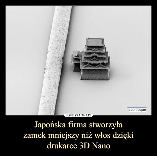 Japońska firma stworzyłazamek mniejszy niż włos dziękidrukarce 3D Nano –  