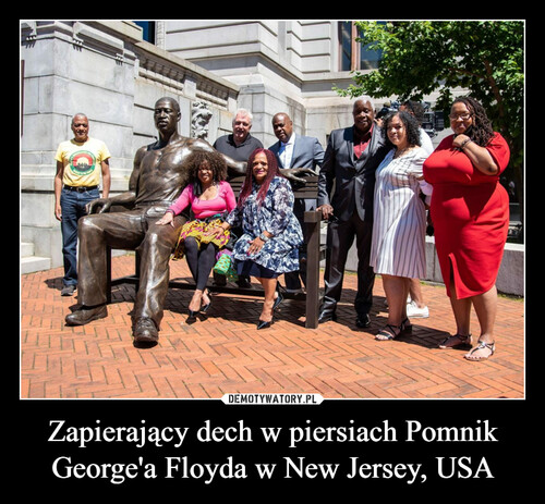 Zapierający dech w piersiach Pomnik George'a Floyda w New Jersey, USA