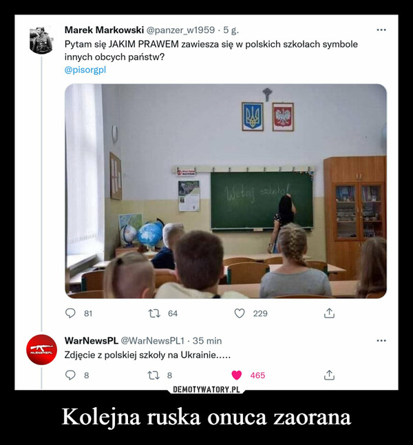 Kolejna ruska onuca zaorana –  Pytam się jakim prawem zawiesza się w polskich szkołach