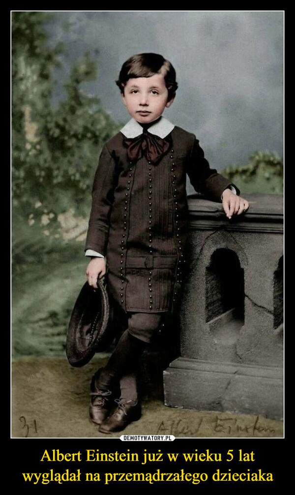 Albert Einstein już w wieku 5 lat wyglądał na przemądrzałego dzieciaka –  ALW