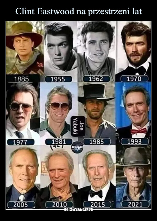 Clint Eastwood na przestrzeni lat