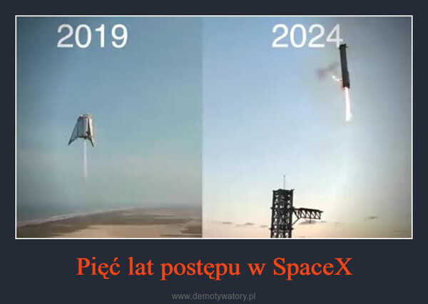 Pięć lat postępu w SpaceX –  20192024