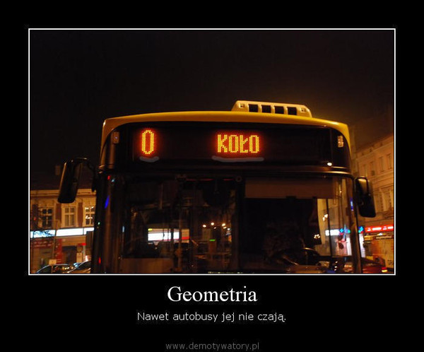 Geometria – Nawet autobusy jej nie czają.  